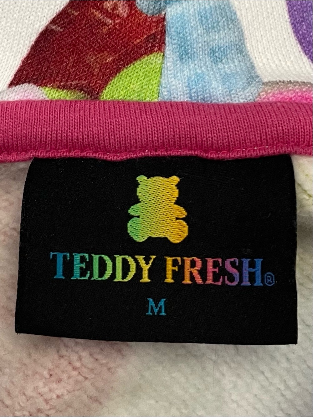 Teddy Fresh Hoodie Charms All Over Print Womens Medium View 2